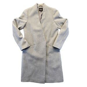 Express Women's Wool Blend Pea coat In Gray Size Small, Business Professional